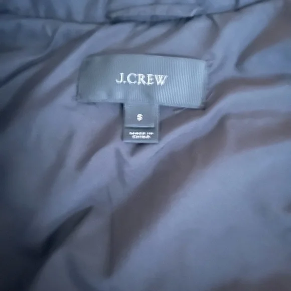 J. Crew Black Quilted Down Filled Puffer Vest Size Small - Picture 6 of 7